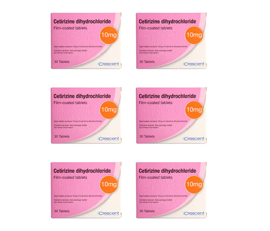 180 TABLETS CETIRIZINE DIHYDROCHLORIDE 10MG TABLETS HAY FEVER & ALLERGY RELIEF (6 MONTHS SUPPLY)