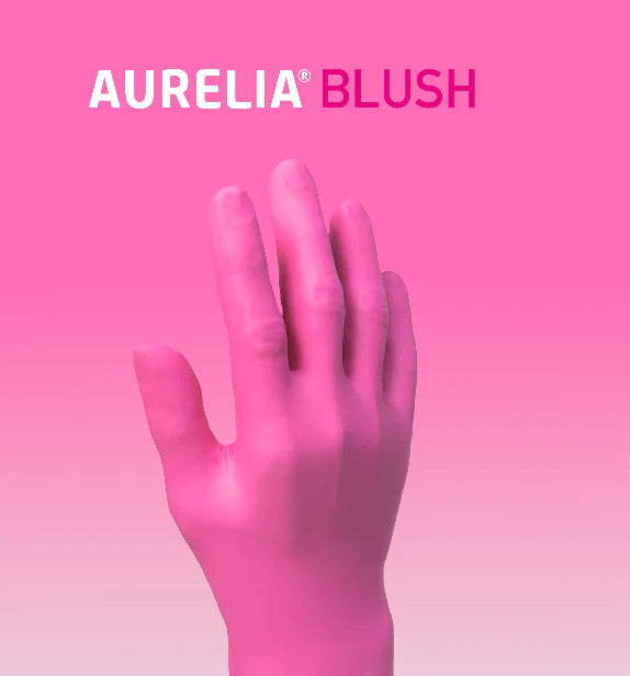 10 X AURELIA BLUSH 200 NITRILE GLOVES