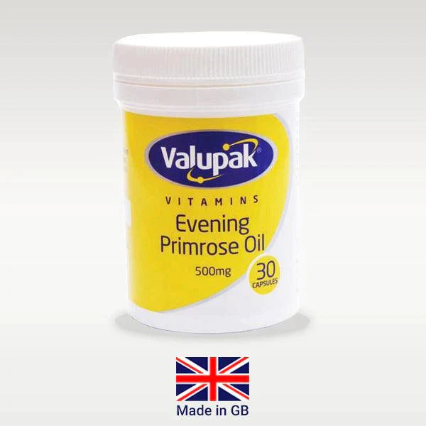 VALUPAK EVENING PRIMROSE OIL 500MG 30 CAPSULES