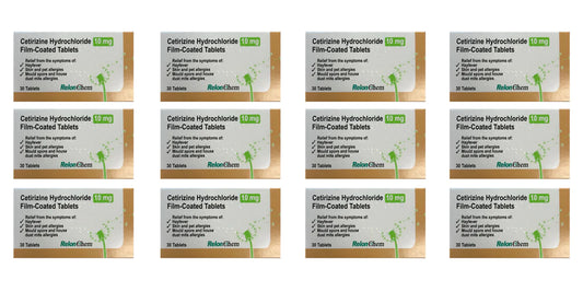 360 TABLETS CETIRIZINE HYDROCHLORIDE FILM COATED HAYFEVER & ALLERGY 30 TABLETS (12 MONTHS SUPPLY)