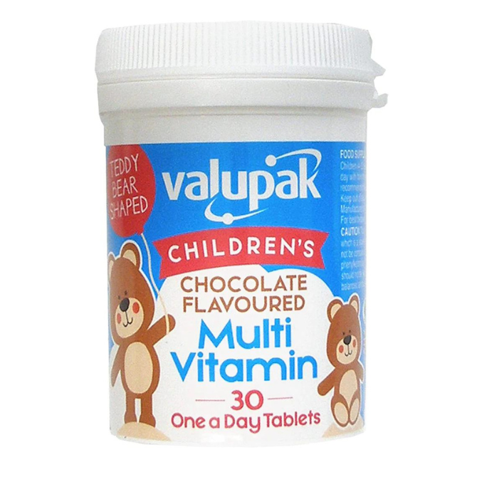 VALUPAK MULTI VITAMIN CHILDREN'S 30 CHEWABLE TABLETS EXP 02/2024