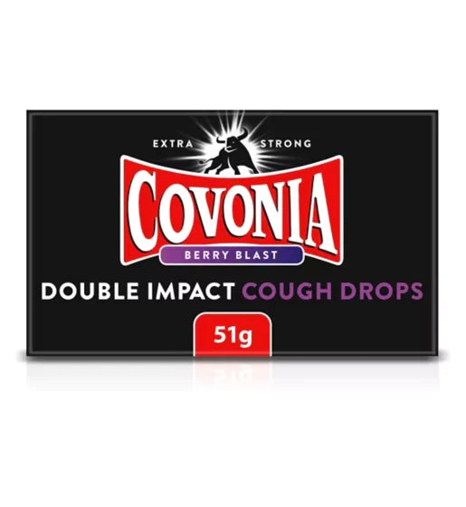 COVONIA DOUBLE IMPACT COUGH DROPS - BERRY BLAST