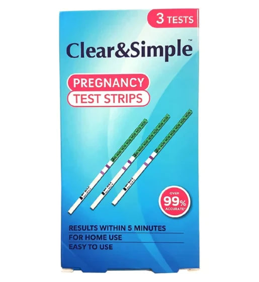 CLEAR & SIMPLE PREGNANCY TEST STRIPS 3PK